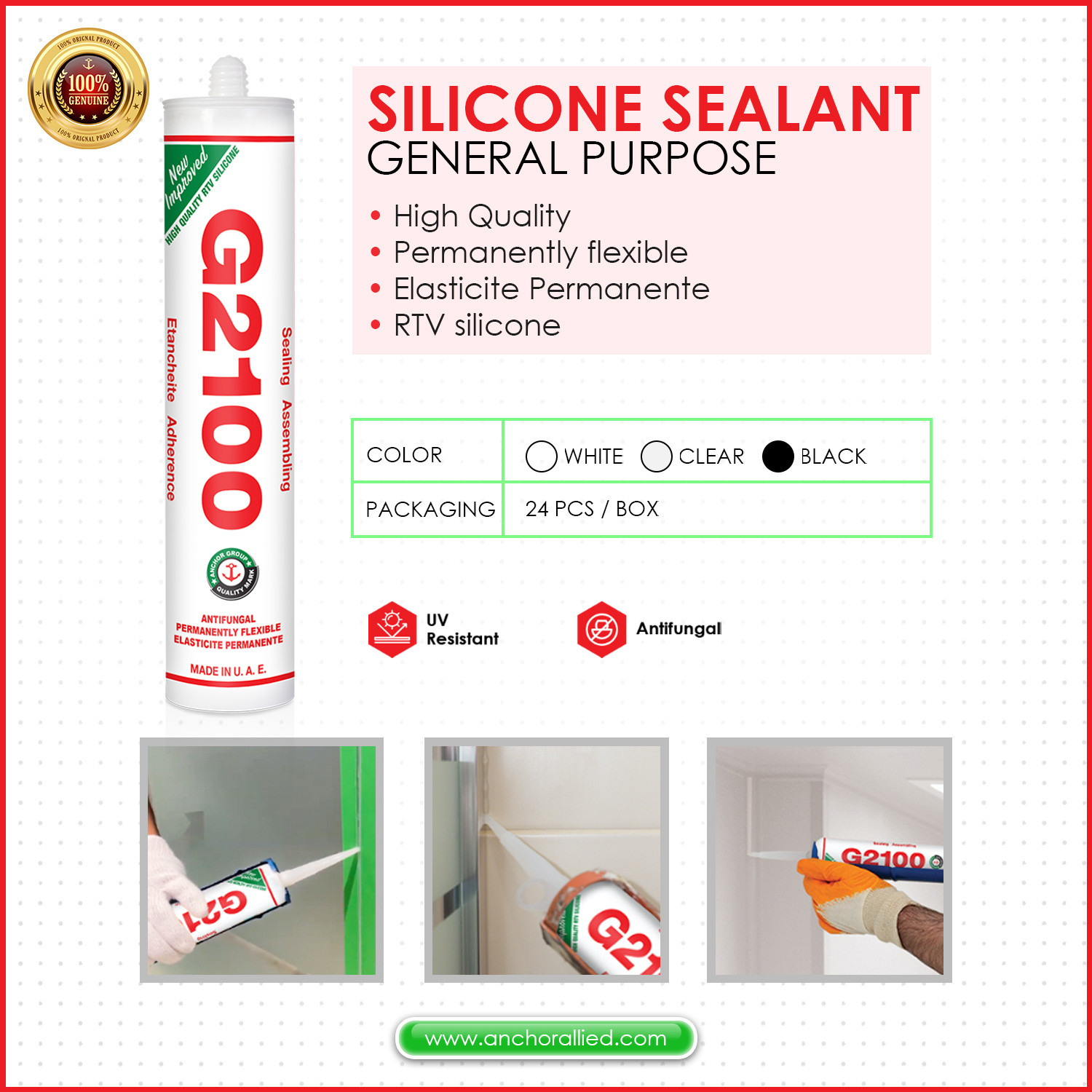 G2100 joint silicone transparent acétoxy salle de bain joint silicone pour  cuisine - Chine Produit d'étanchéité au silicone acétique, produit  d'étanchéité au silicone